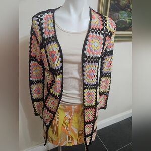 FOREVER boho granny square kimono